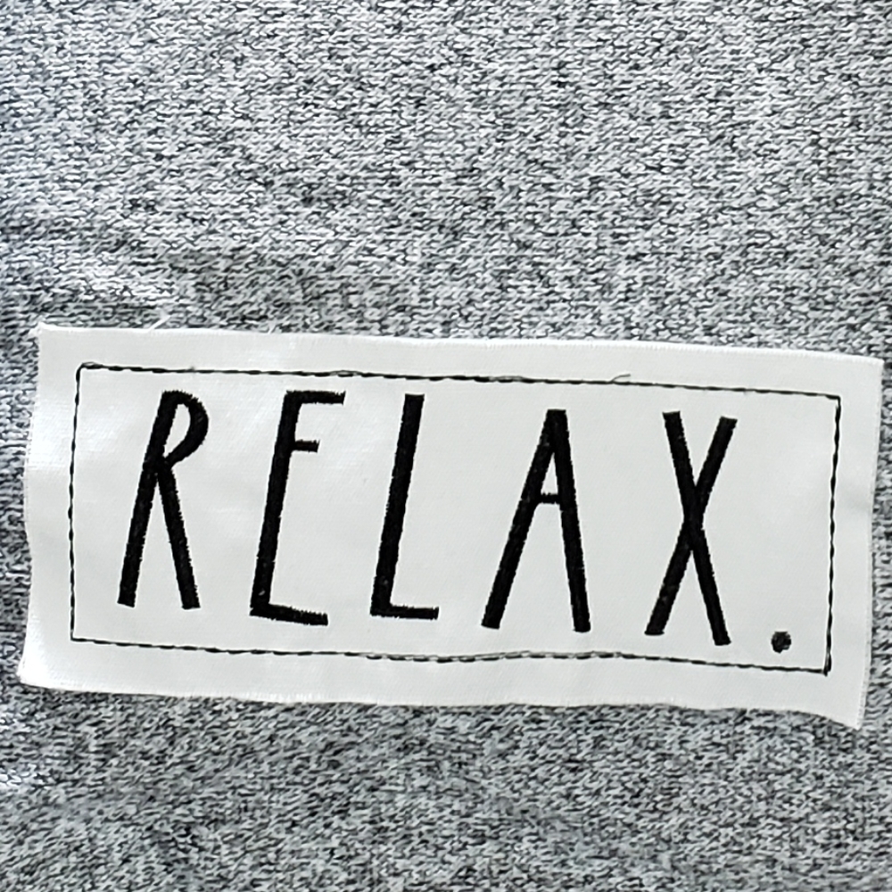 Rae Dunn RELAX Knit Sherpa Throw Black White Gray - Picture 5 of 5